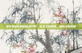 余华英案死刑复核进行时，正义之路漫漫，期待终章揭晓