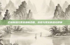 巴勒斯坦代表泪洒联合国，历史与现实的悲怆呼唤