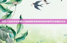 乌克兰总统泽连斯基计划利用俄罗斯的钱偿还债务引发国际关注