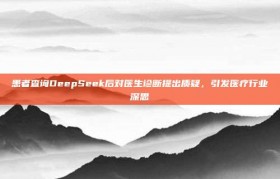 患者查询DeepSeek后对医生诊断提出质疑，引发医疗行业深思