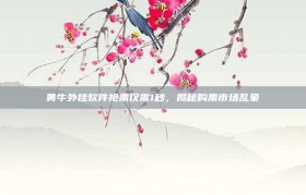 黄牛外挂软件抢票仅需1秒，揭秘购票市场乱象