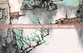 代表建议严禁电动车骑行人行道，守护行人安全，共创和谐交通