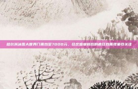 哈尔滨冰雪大世界门票炒至7000元，狂欢盛宴背后的疯狂炒票现象引关注