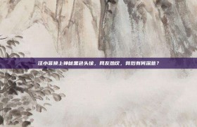 汪小菲换上神秘黑色头像，网友热议，背后有何深意？