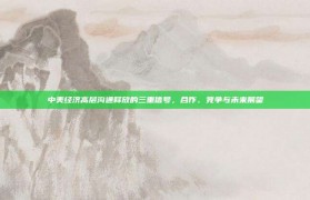 中美经济高层沟通释放的三重信号，合作、竞争与未来展望