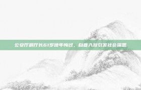 公安厅副厅长61岁晚年悔过，自首入狱引发社会深思