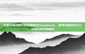 中国驻联合国代表深度解读DeepSeek，展现中国科技实力与国际合作新篇章