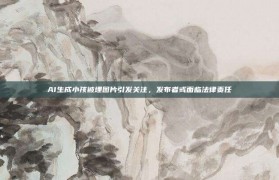 AI生成小孩被埋图片引发关注，发布者或面临法律责任