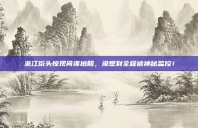 浙江街头惊现间谍拍照，没想到全程被神秘监控！