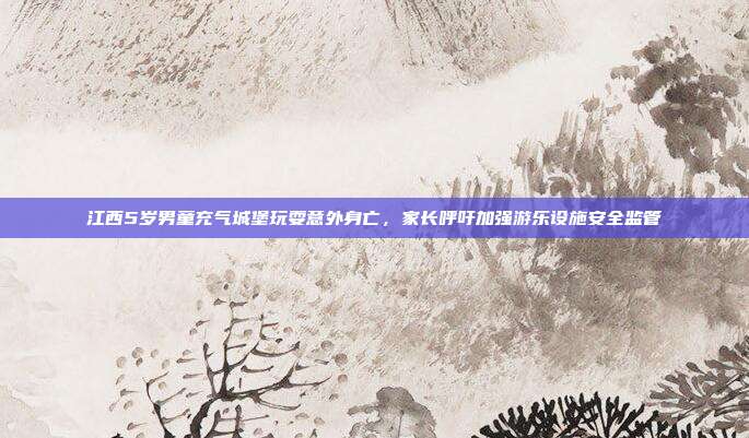 江西5岁男童充气城堡玩耍意外身亡，家长呼吁加强游乐设施安全监管